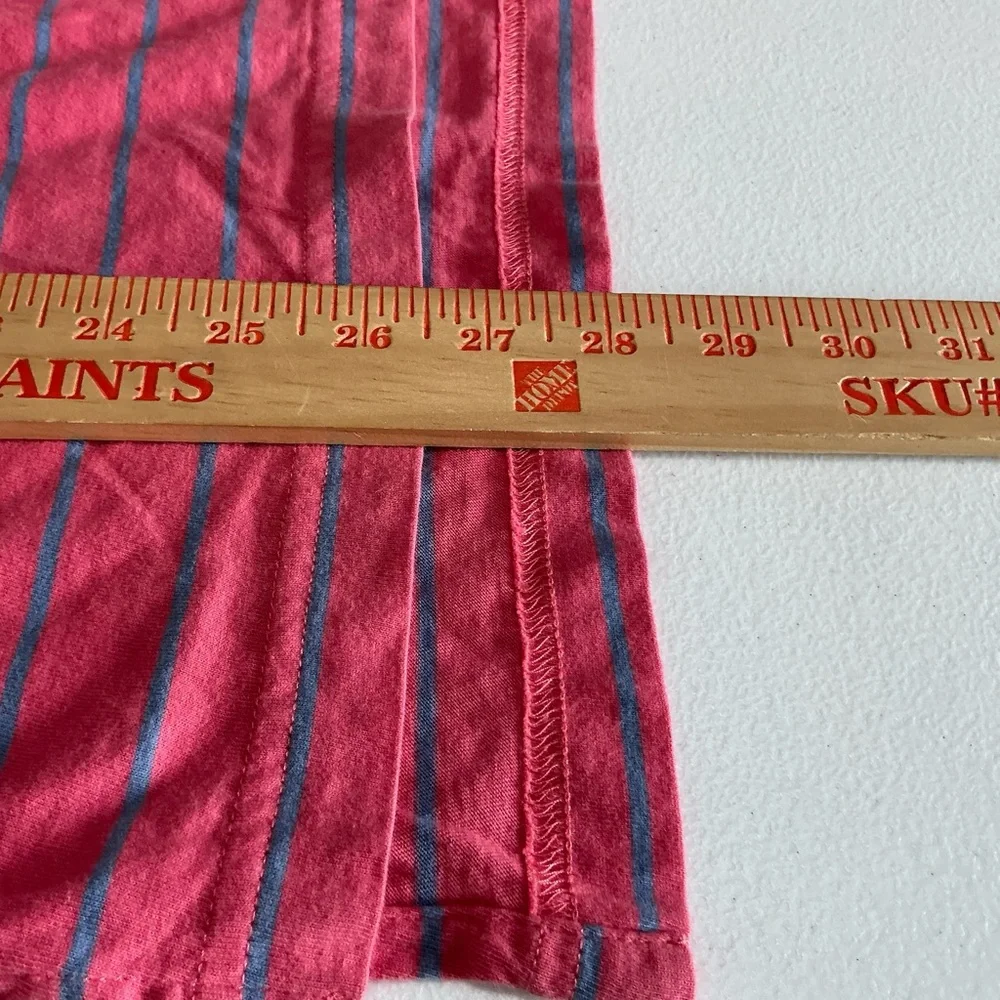 Sid Mashburn Polo Shirt Mens‎ Medium Short Sleeve Cotton Preppy Pink Stripe READ
